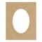 Beige Suede Mat Board for 8x10 Frames - Oval Opening for 5x7 Photos
